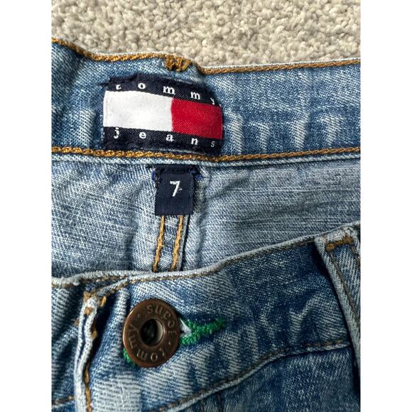Vintage Tommy Hilfiger Jeans Womens Size 7 Blue Denim Light Wash UAV-UAV Y2K - Picture 4 of 9
